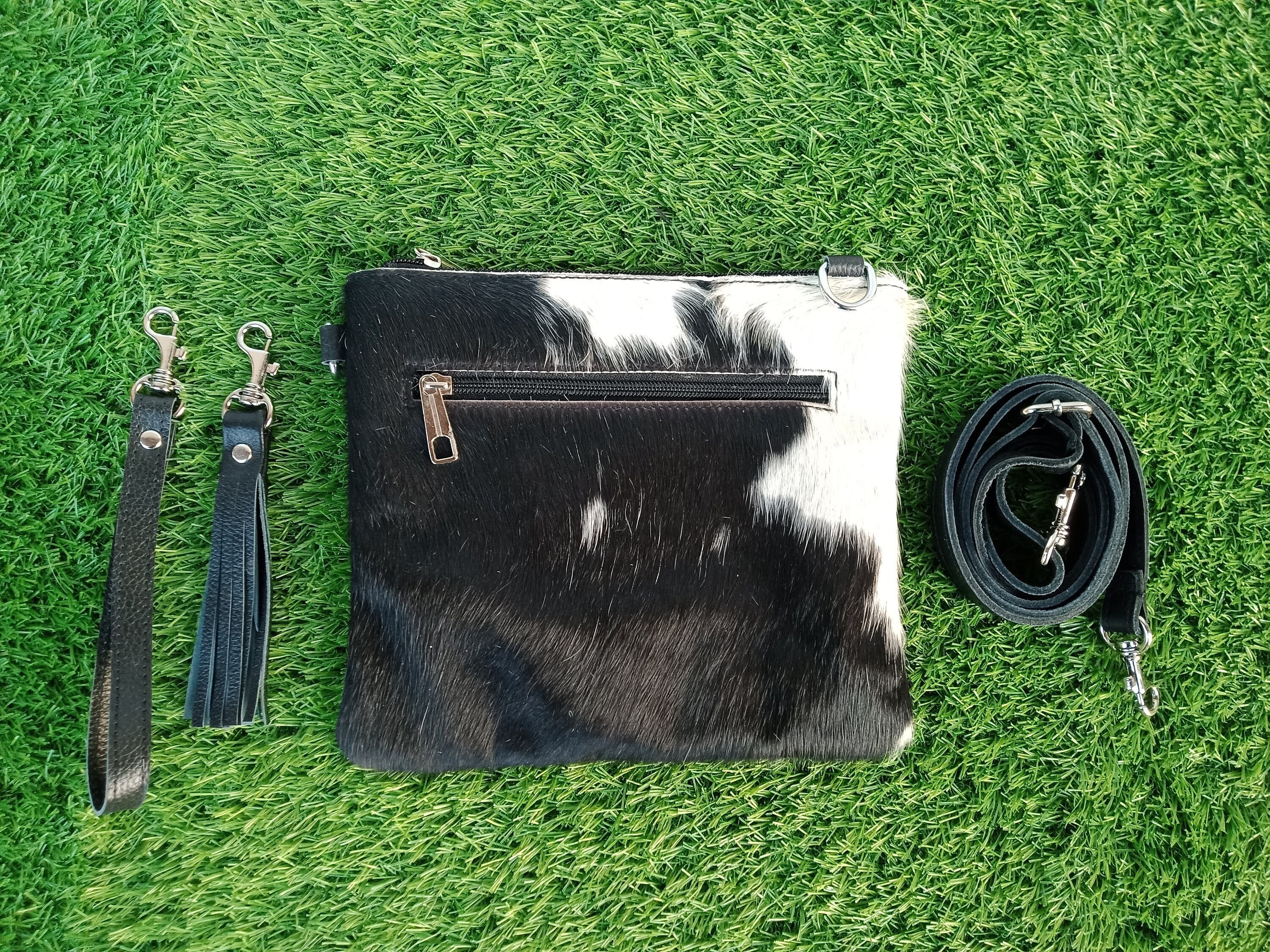 PM Clutch in Black Calf Hair