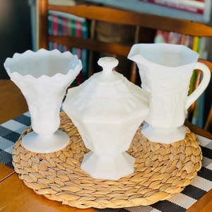 Mid Century Dishes for Rustic or Farm House Table | Depression Glass Dinning Set