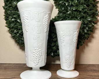 Milk Glass Vase Hobnail Milk Glass Hobnail Vase Wedding Centerpiece Vases for Wedding Vases White Vases Flower Vases Bulk Vases Vintage Vase