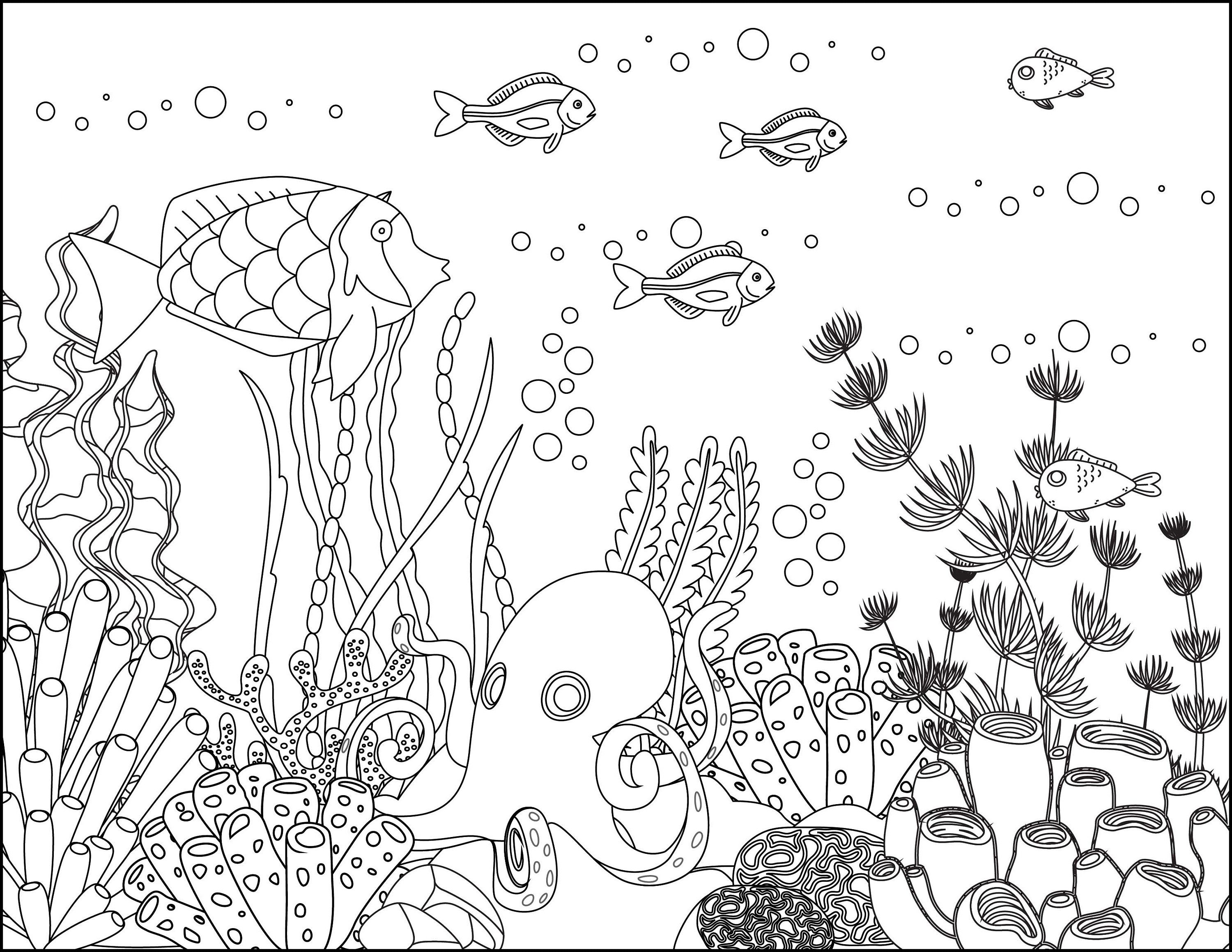 10 Ocean Creatures Coloring Sheets - Etsy