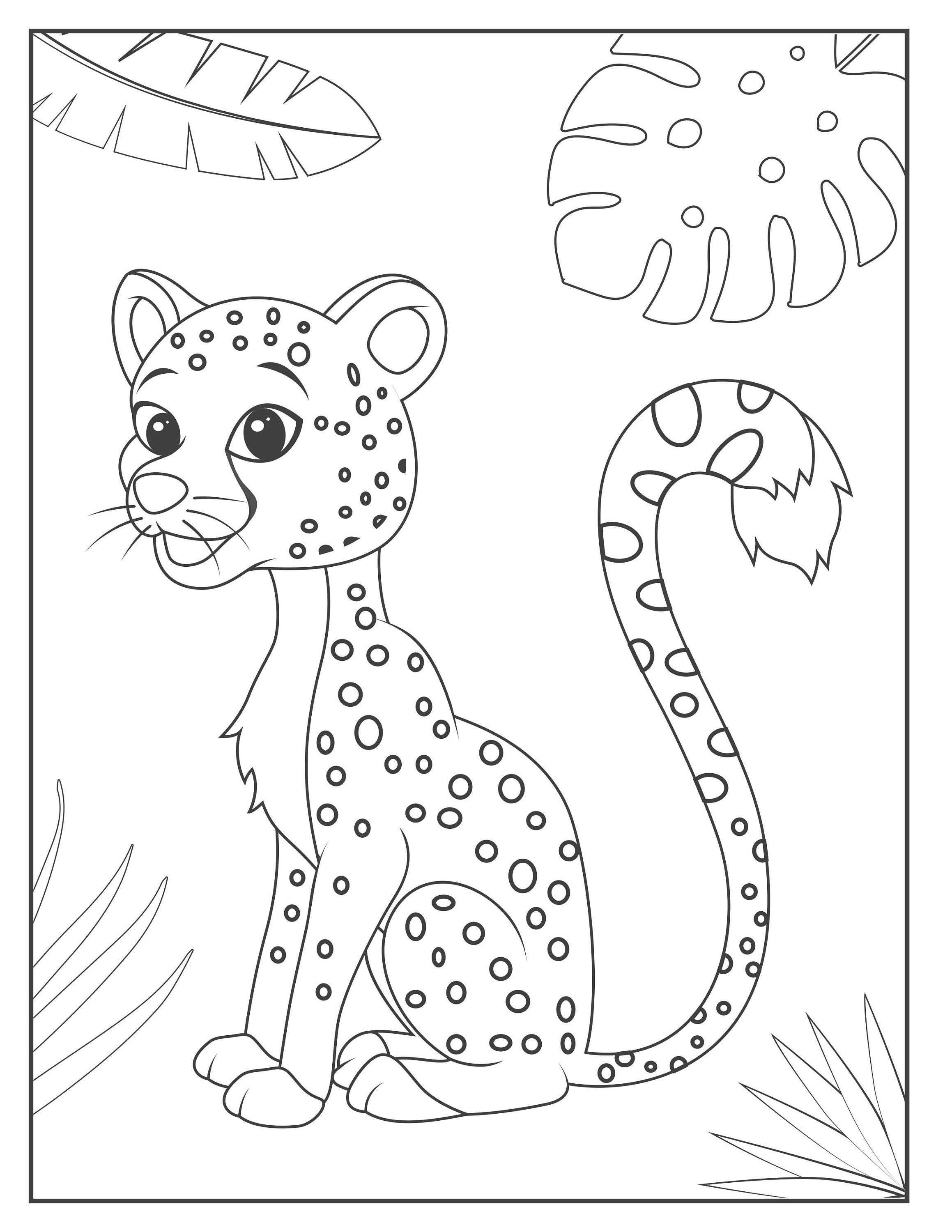 21 Cheetah Coloring Pages Etsy