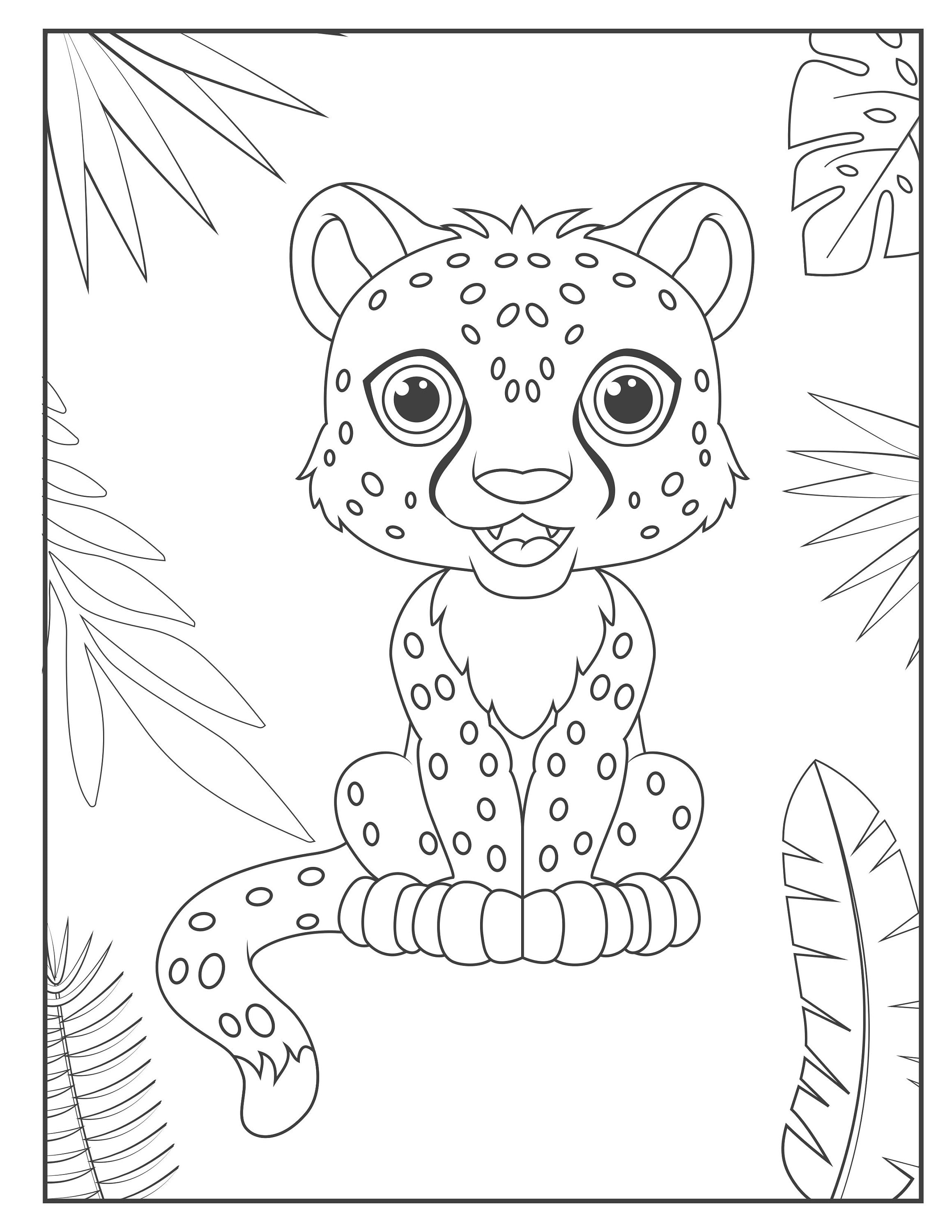 21 Cheetah Coloring Pages - Etsy