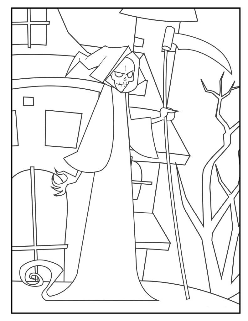 40 Halloween Coloring Sheets - Etsy