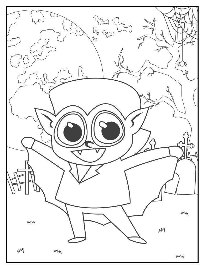 40 Halloween Coloring Sheets - Etsy