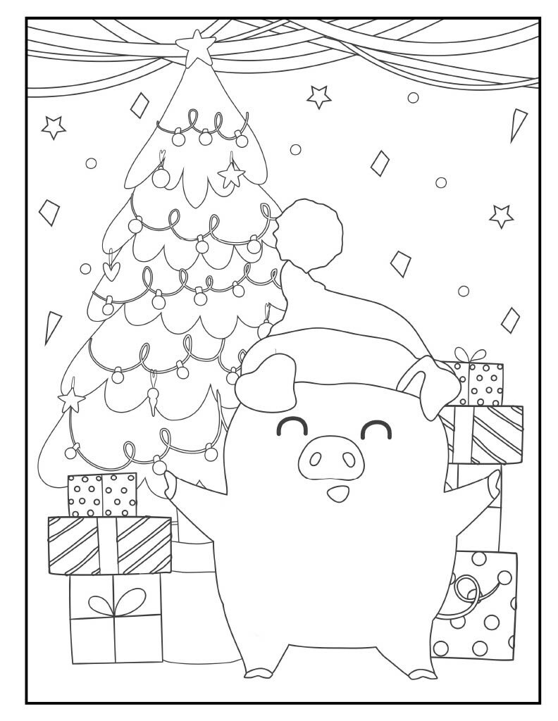 40 Christmas Coloring Sheets - Etsy