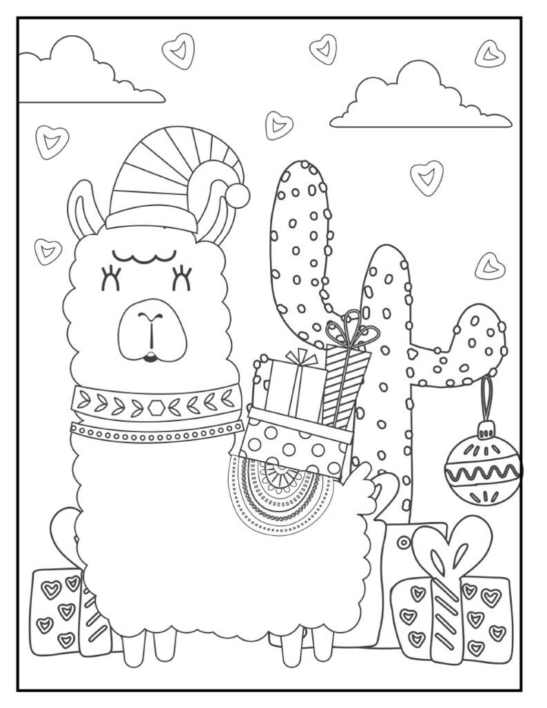 40 Christmas Coloring Sheets - Etsy