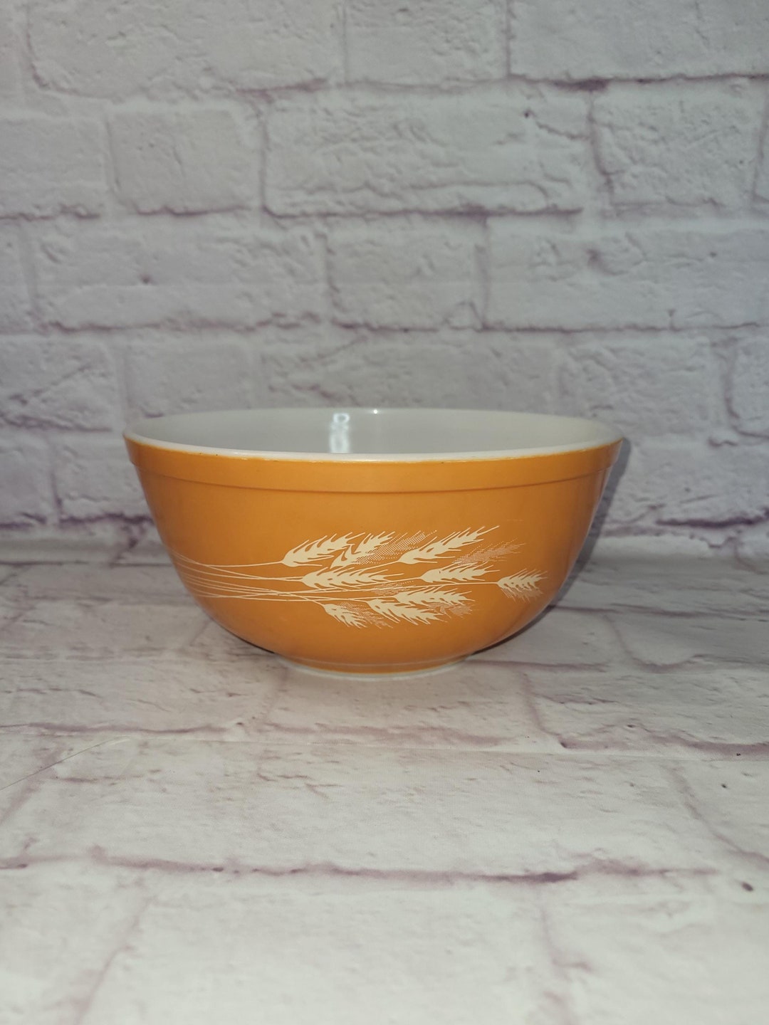 Vintage Pyrex Autumn Wheat Pattern Mixing Bowl 403 2 1/2 Quart Pyrex ...