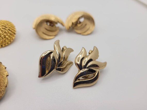 Vintage Gold-Tone Clip-On Earrings