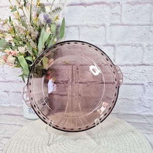 Vintage PYREX Pie Plate  Pyrex, Cranberry Glass, Pyrex 229 Deep Dish Fluted Pie Dish- Pyrex Fluted Pie Plate with Handles