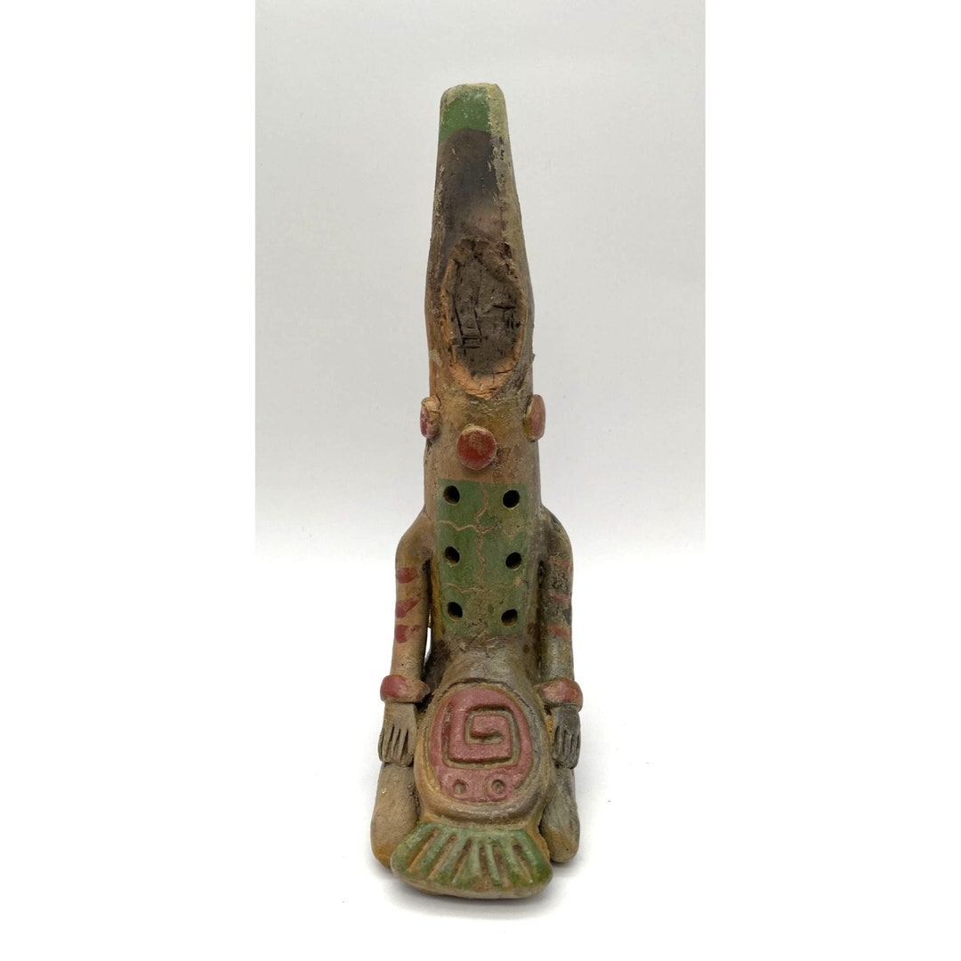 Vtg. Hand Made 6 Hole Mayan/aztec Flute Etsy