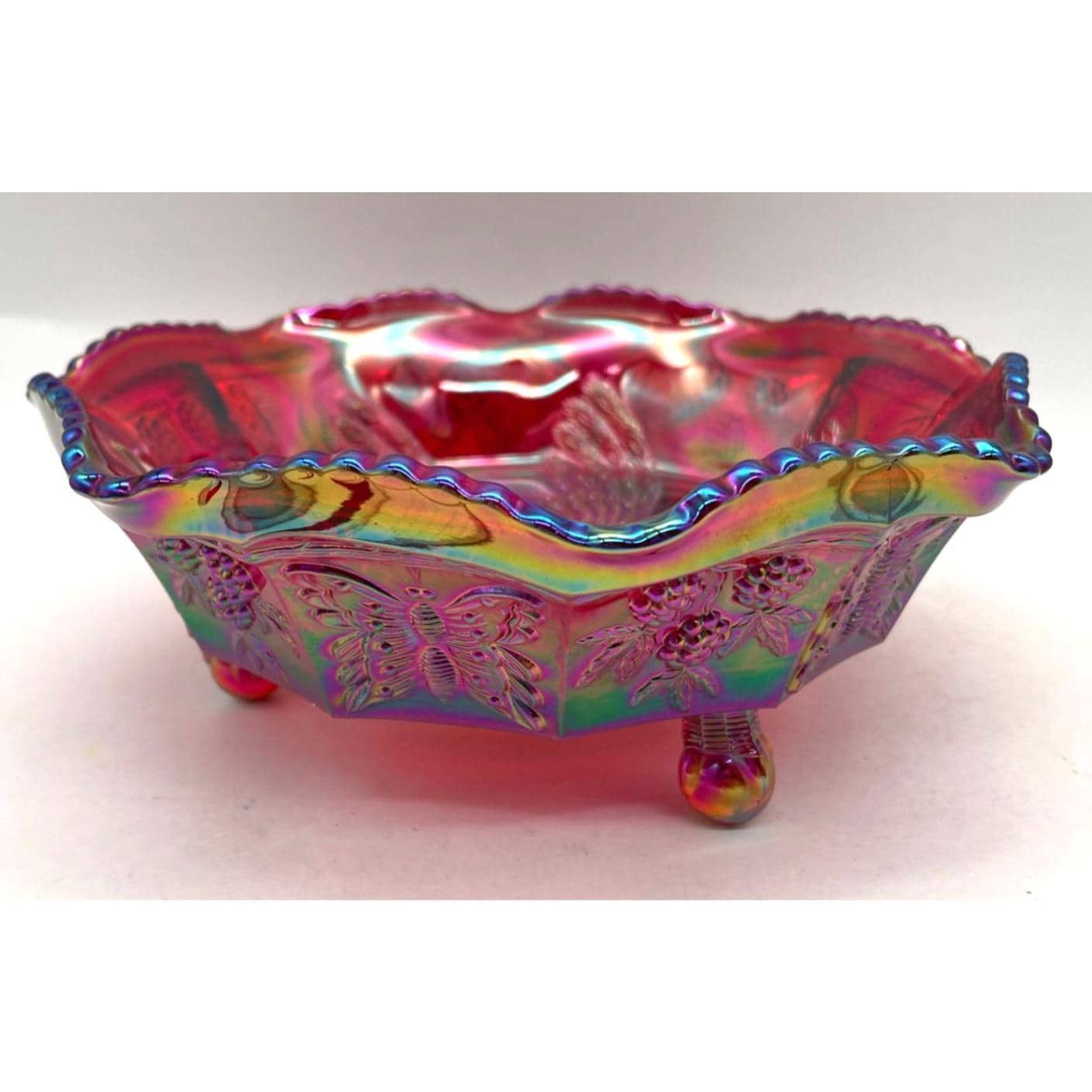 Fenton Butterfly Carnival Glass - Etsy