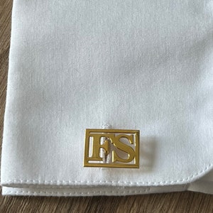 Gemelos con iniciales para novio, gemelos personalizados para hombre, gemelos personalizados para novio en oro, gemelos personalizados, gemelos personalizados en oro