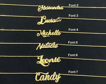 Personalized Jewelry , Christmas gift , Personalized Name Necklace, Gold Name Necklace , Personalized Gifts , Gift For Her , Custom Necklace