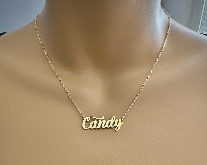Sterling Silver Name Necklace, Personalized Gift, Christmas Gift For Her, Gift for Mom, Gifts , Personalized Jewelry, Custom Name Jewelry,