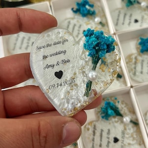 Bridal Shower Favors, Rustic Wedding Favors, Resin Magnet Wedding Favors, Wedding Favors for Guests in Bulk, Epoxy Magnet, Birthday favors