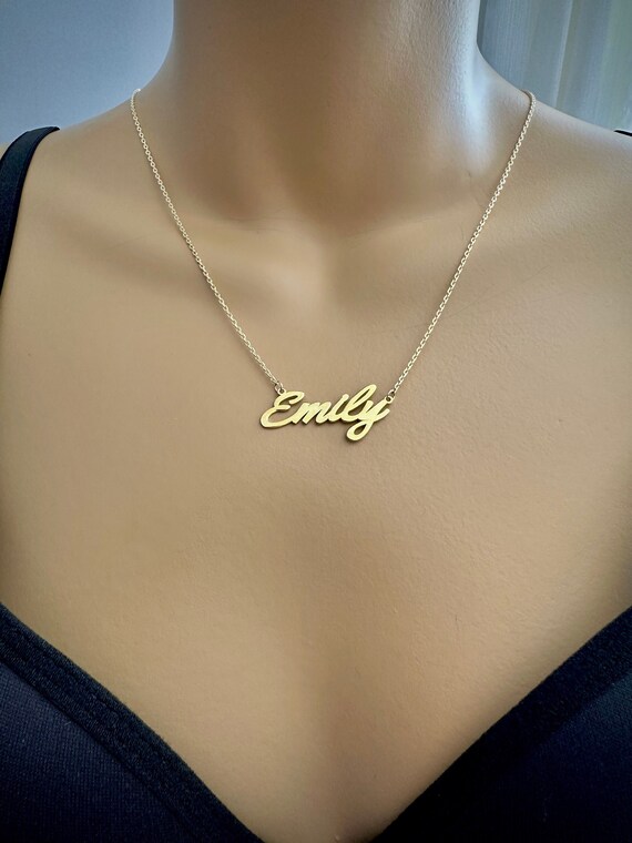 Name necklace hotsell gold and silver