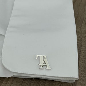 Personalisierte Namens-Manschettenknöpfe personalisierte Manschettenknöpfe Bräutigam Hochzeit Manschettenknöpfe Groomsmen Geschenk Initialen Manschettenknöpfe Weihnachtsgeschenk Bild 4