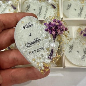 Benutzerdefinierte Harz Herz Magnet, Benutzerdefinierte Harz Magnet, Gastgeschenke Hochzeit, Party Favor, Verlobung Gastgeschenke, Einzigartige Gefälligkeiten Geschenke, Kühlschrankmagnet Geschenke