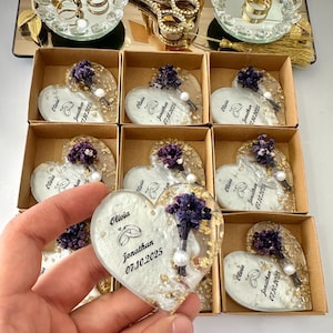Wedding Favors magnet for guests in bulk, Epoxy magnet, Personalized fridge proposal, Baby shower favour, Party Favors gastgeschenk hochzeit