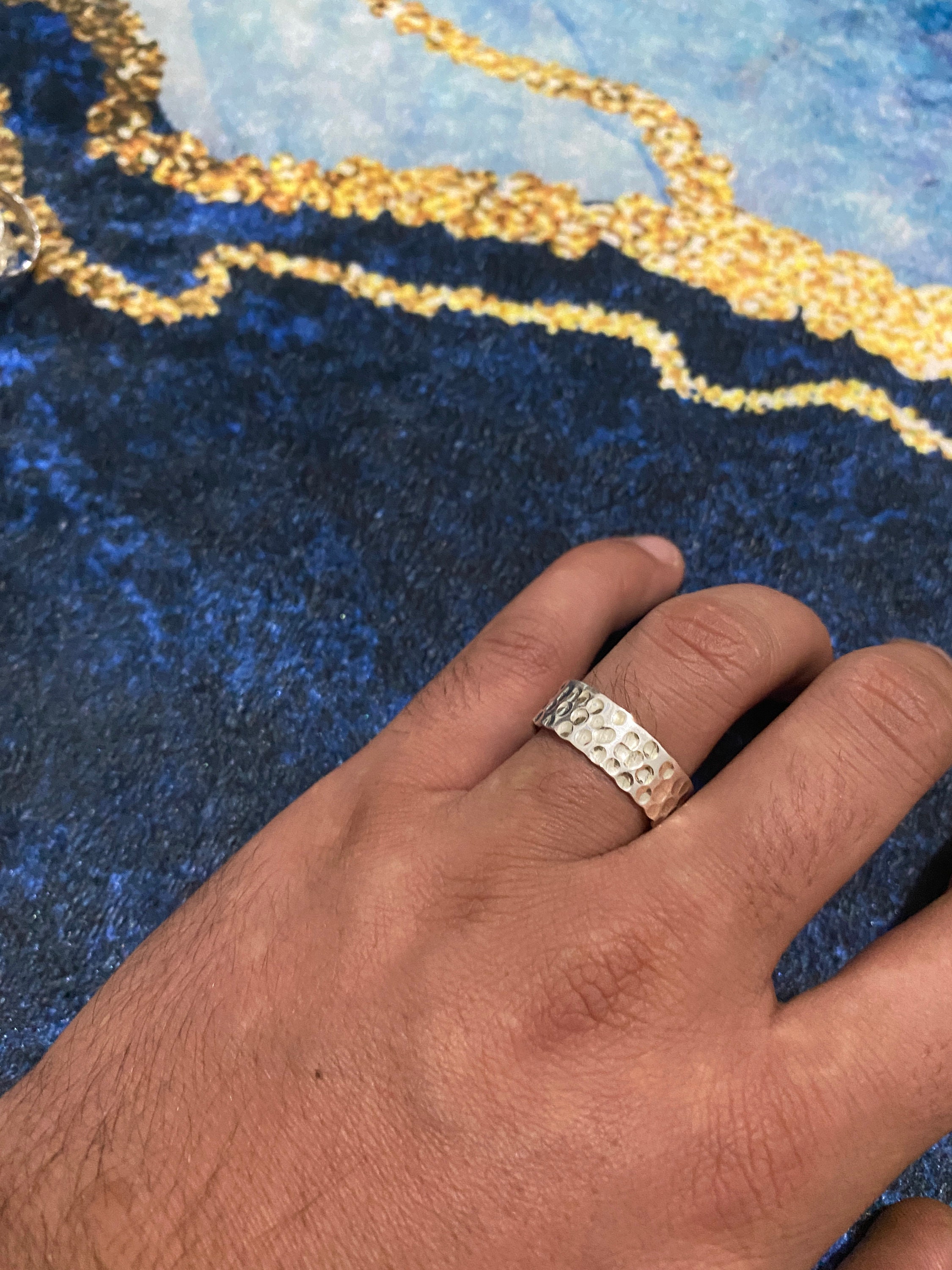 14k Solid Gold Band Wide Wedding Ring for Women Cigar Band Etsy