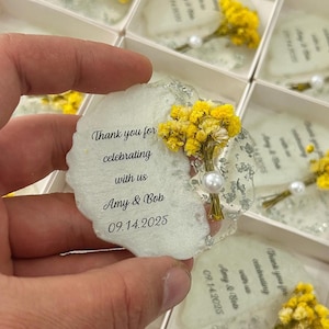 Epoxy Magnet, Bridal Shower Favors, Resin Magnet Wedding Favors, Wedding Favors for Guests in Bulk, Rustic Wedding Favors, Birthday favors