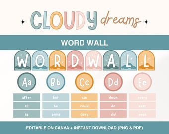 12 WORD WALL CHARTS | Kindergarten | Preschool | Classroom Decor