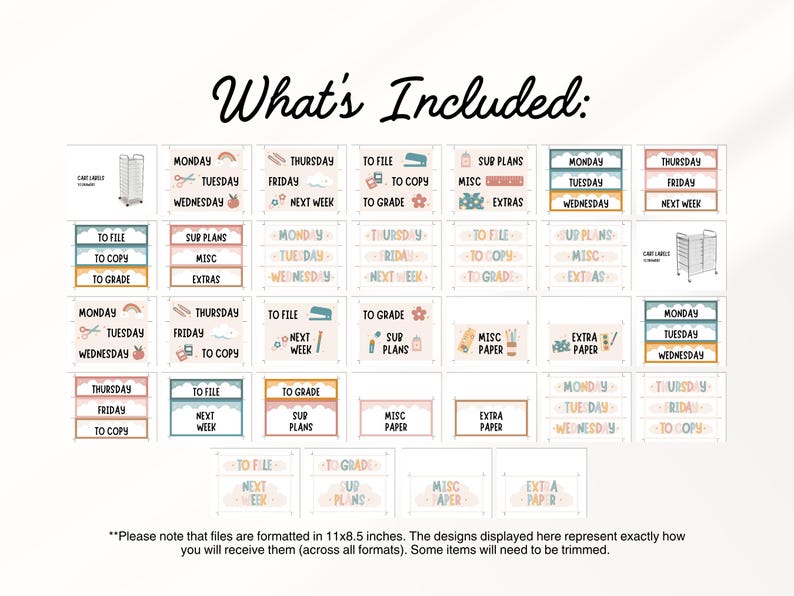 Model Label Troly Classroom Rolling Cart Labels, 12 Drawer Cart Labels, Editable Teacher ...