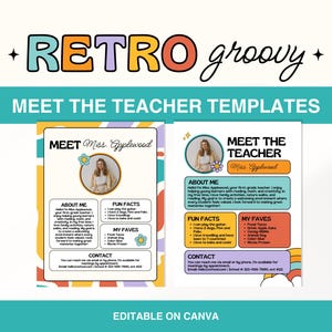 Meet the Teacher Template, Editable Meet the Teacher Flyer, Teacher Introduction Letter, Back to School Classroom Newsletter, Canva Template