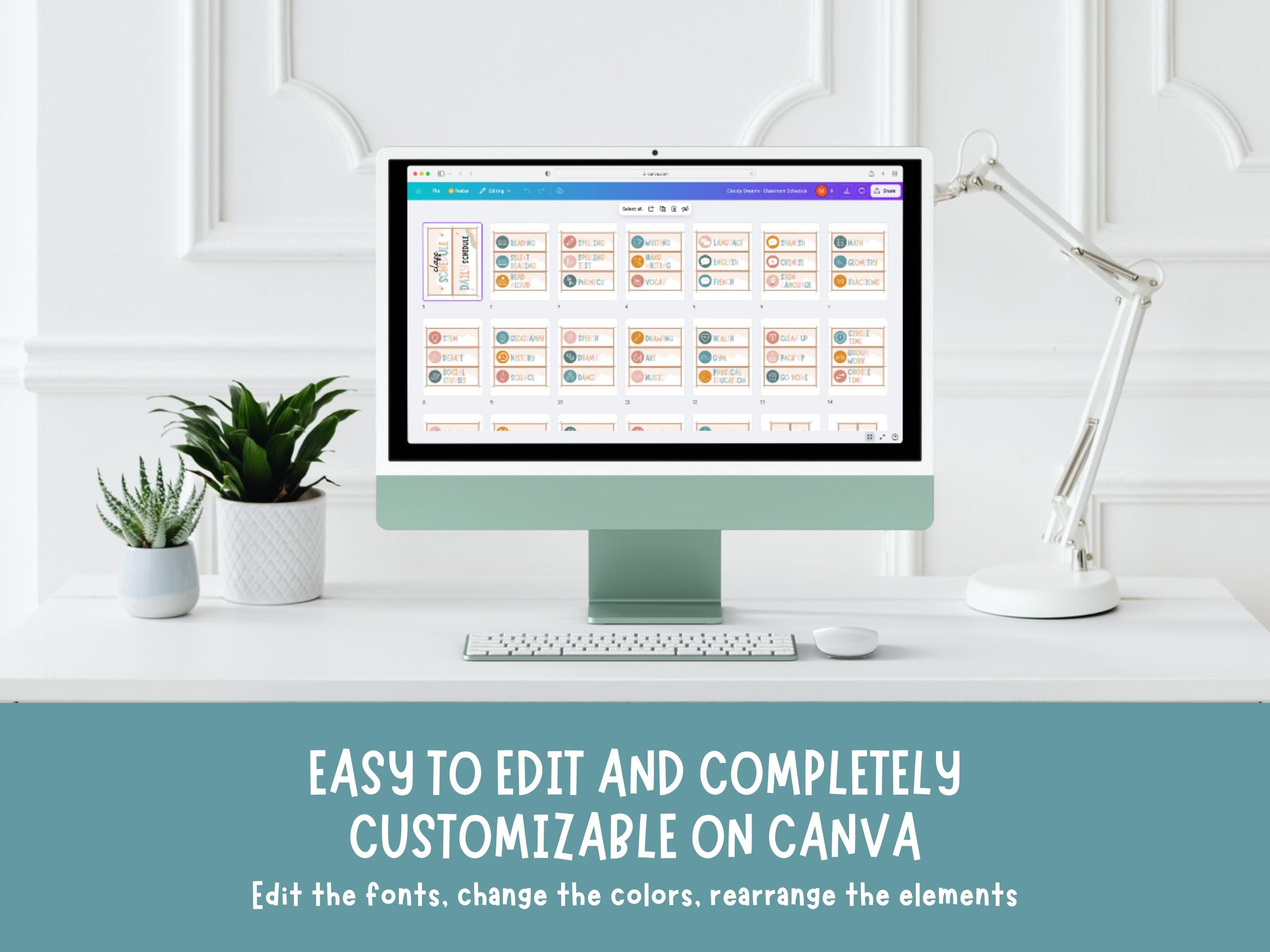 Editable Classroom Schedule Display, Daily Classroom Schedule Cards ...