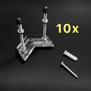 Skateboard Wall Mount, Clear Acrylic Floating Deck Rack (10X PACK)