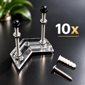 Skateboard Wall Mount, Skateboard hanger, Clear Acrylic Floating Deck Rack (10X PACK) - Wholesale pricing - US Tariffs prepaid