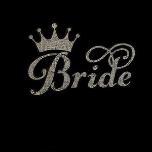 Rhinestone Bride Iron-On Design: Crystal Bling Applique
