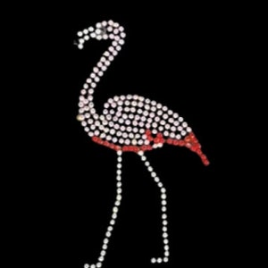 Society6 iPhone4/4S,5用 After Dark Flamingo Party Pink Flamingo 4”x2” Rhinestones Design , Heat Transfer