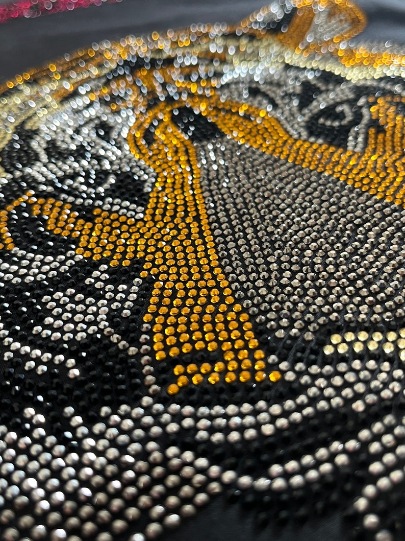 Tiger Rhinestone Tiger Rhinestone Iron on Transfer, Sparkling DIY Applique (10