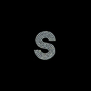 S LETTER – Rhinestone Iron On Heat Transfer, Hotfix Iron on , Rhinestone Design for Jackets , Rhinestone Letter Patch, Rhinestone Patch