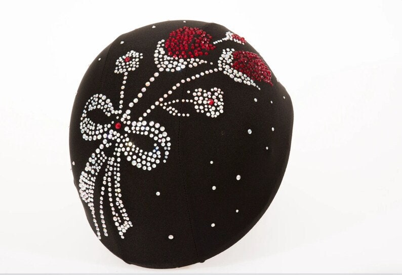 Red Rose Rhinestone Motorcycle Helmet Cover: Fashion Rider Helmet