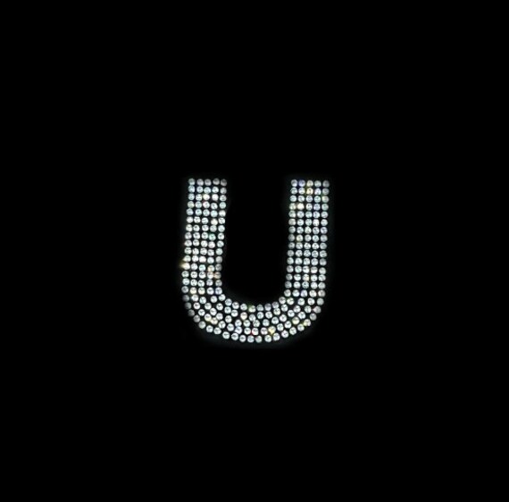 U LETTER Rhinestone Iron on Heat Transfer, Iron on Patches Letters, Iron on  Letters for Fabric, Letter Patches Iron On, Sequence Iron On 