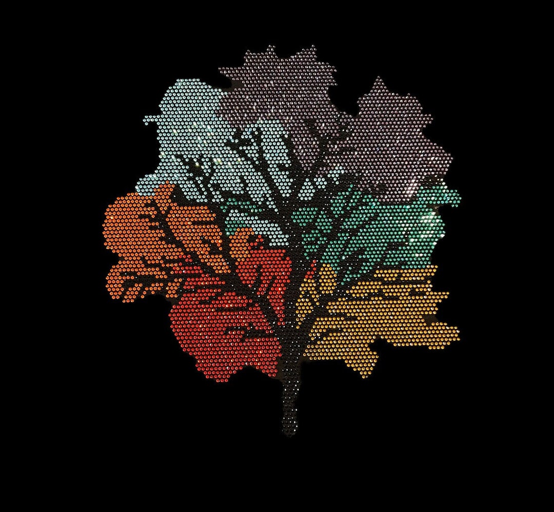 Rhinestone Colorful Tree Patches Iron on Applique (10