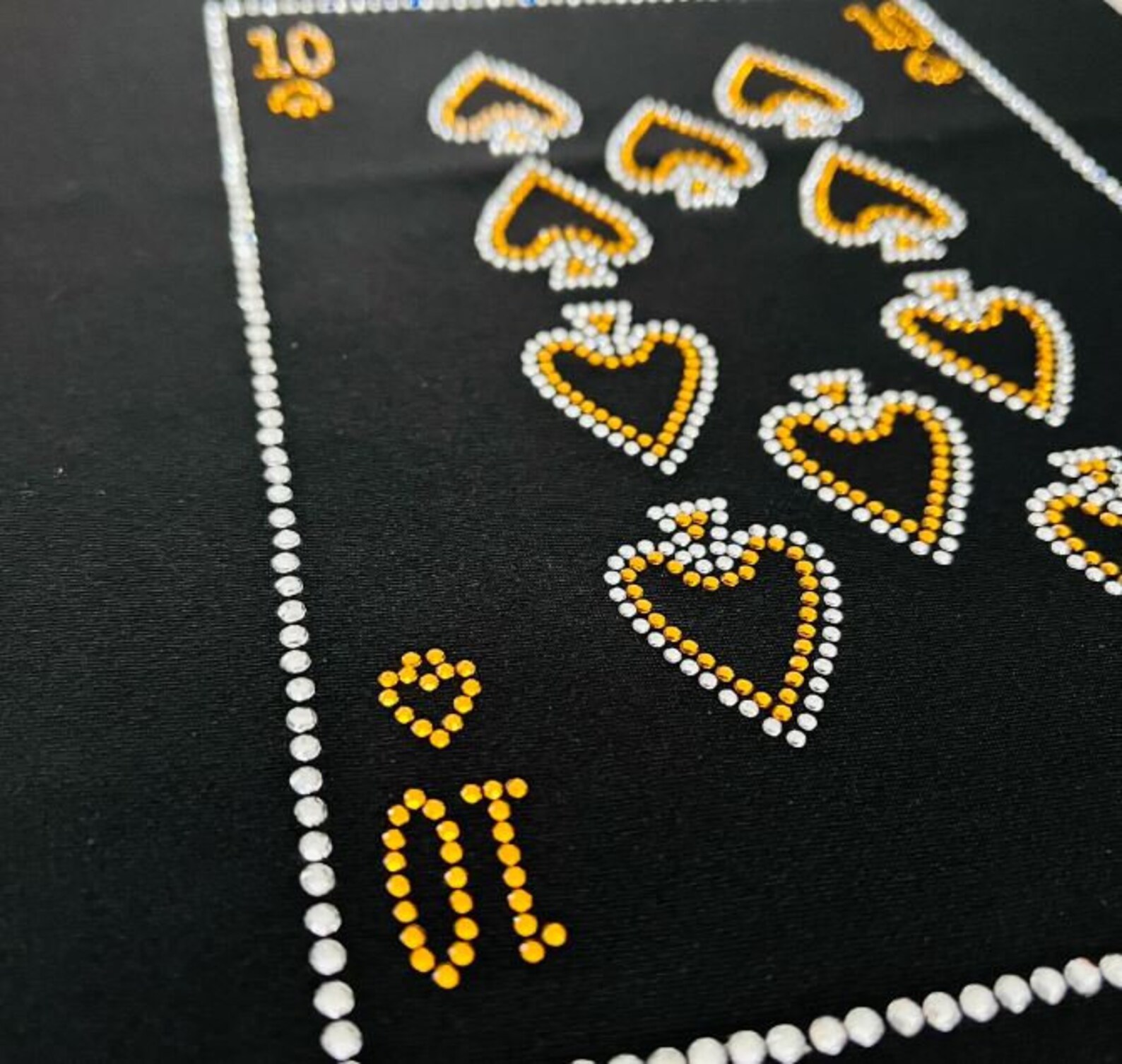 Heat Set Rhinestone Color Card Rhinestone Poker Card Heat Transfer: Custom T-shirt Design - Etsy