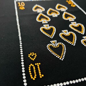Playing Cards Rhinestone Rhinestone Poker Card Heat Transfer: Custom T-shirt Design - Etsy