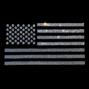 Rhinestone American Crystal Flag Heat Transfer Iron-on design