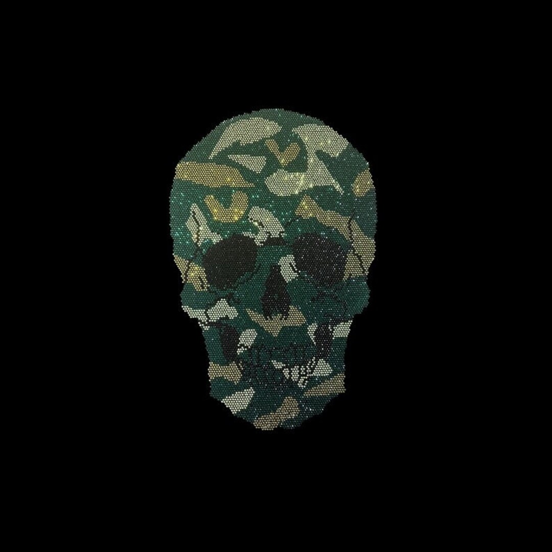 Camouflage Rhinestone Skull Patch: Iron on Heat Transfer (14” X 9”) - Etsy