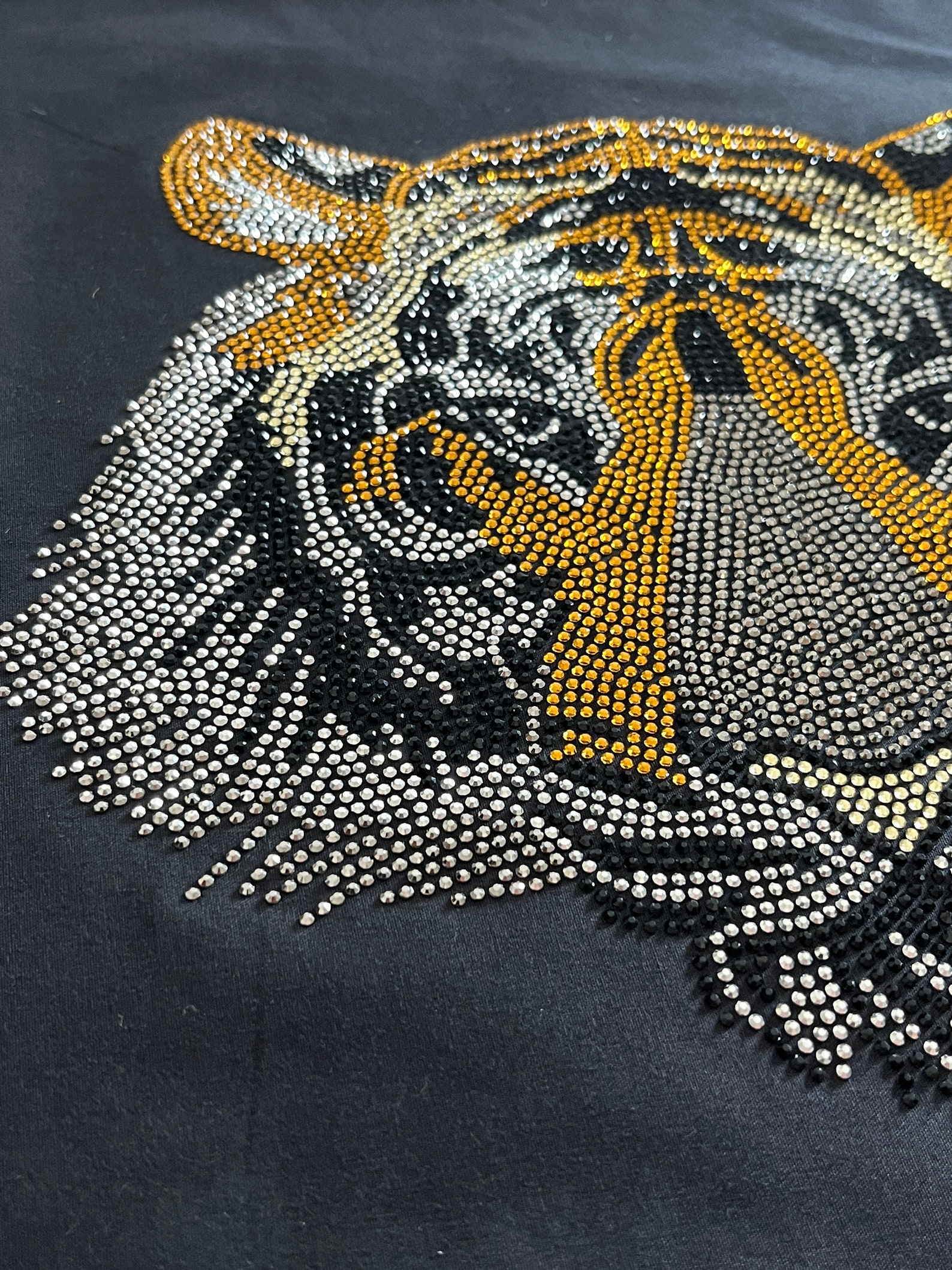 Tigers Rhinestone Design Tiger Rhinestone Iron on Transfer, Sparkling DIY Applique (10
