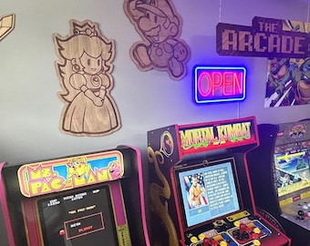 Nintendo Character Wood Wall Art: Game Room Decor