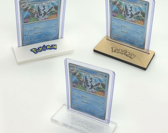 Stojak na karty kolekcjonerskie: akrylowy, drewniany lub drukowany w 3D – ładowany od góry, PSA, SGC, magnetyczny