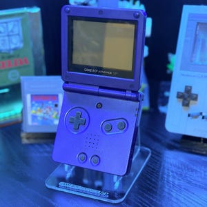 Acrylic Nintendo Game Boy Advance SP Display Stand | Retro Gaming Console Holder image 1