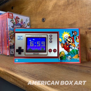 Proudly display your Game & Watch Super Mario edition in your game room, garage or bedroom. Each shelf arrives with 3M Velcro Command Strips, instructions.