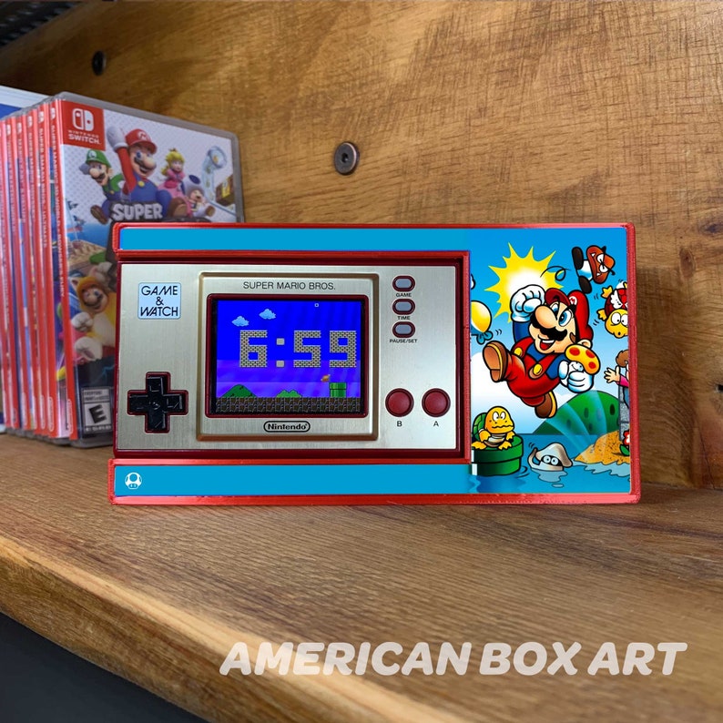 Proudly display your Game & Watch Super Mario edition in your game room, garage or bedroom. Each shelf arrives with 3M Velcro Command Strips, instructions.