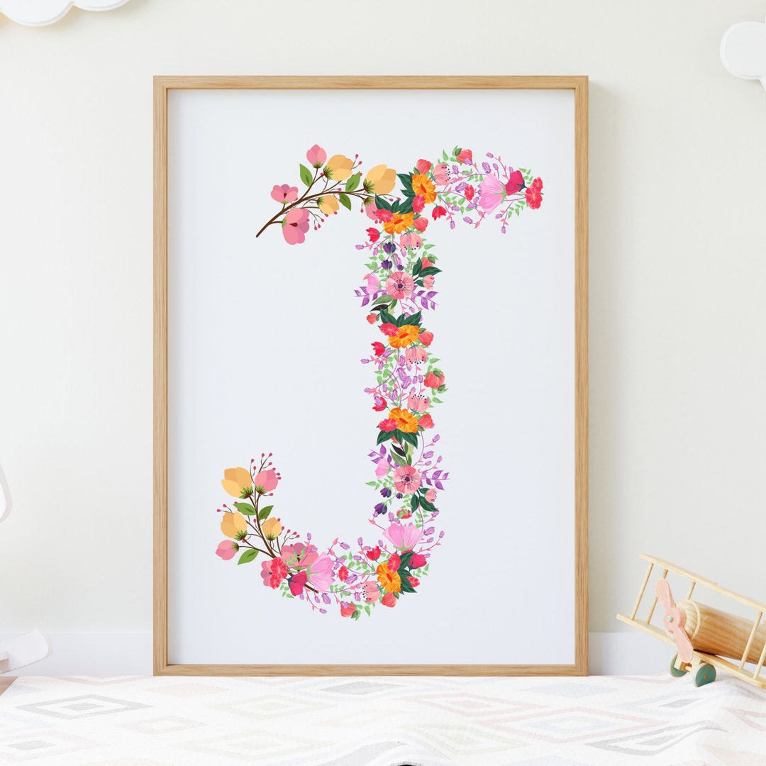 原画『flower, j'.』 drawing-floral-letter-j-with-