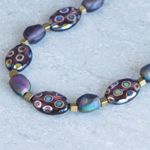 Czech Glass Polka Dots Iridescent Bracelet